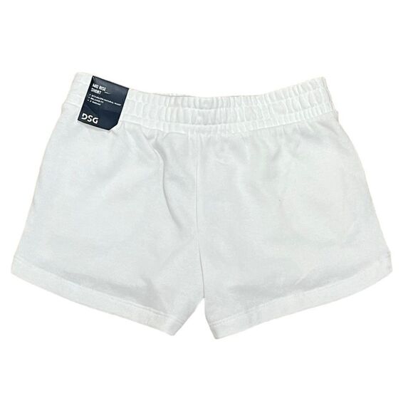 DSG Youth Girls' Fleece Shorts Pure White Star Stripe, Size YL, NWT - Picture 4 of 11